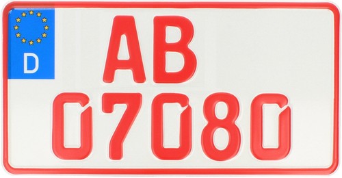 Kennzeichen rot 240 130 - 1, rot|240