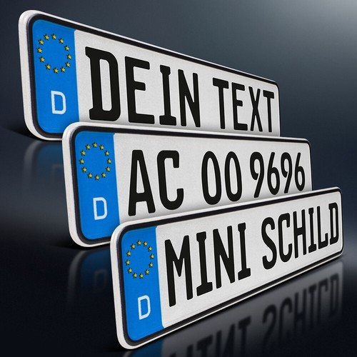 Mini kfz kennzeichen alu - alu, |