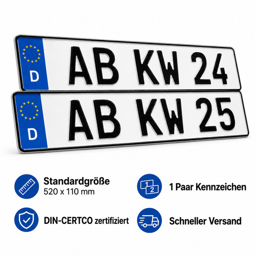 Kfz kennzeichen 520x110mm - 2,