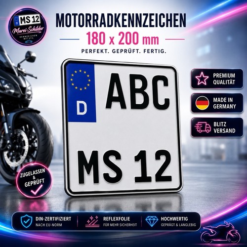 Motorrad kennzeichen 180 - 1,
