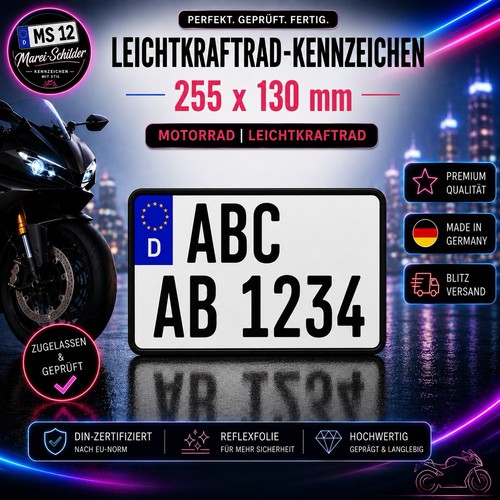 Kennzeichen 255 130 mm - x,